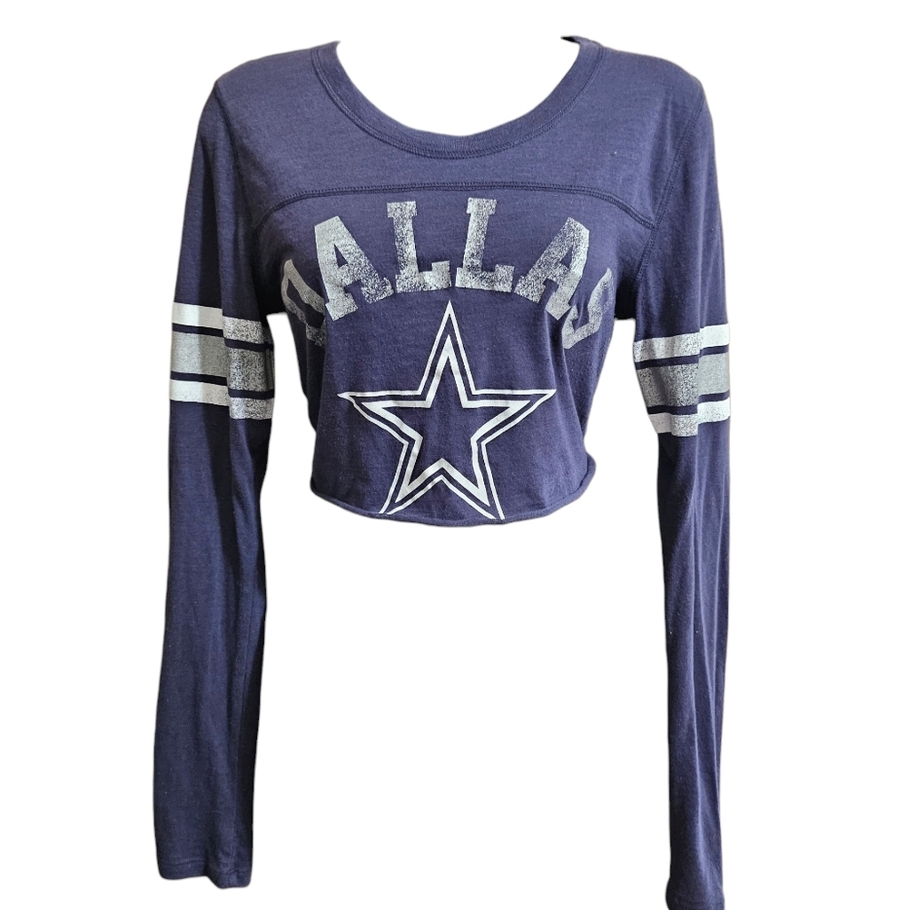 Pink VS NFL Dallas Cowboys Cropped Long-sleeved Tee
